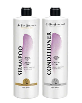 Sampon si Balsam Iv San Bernard Cristal Clean, pentru caini si pisici, 1l