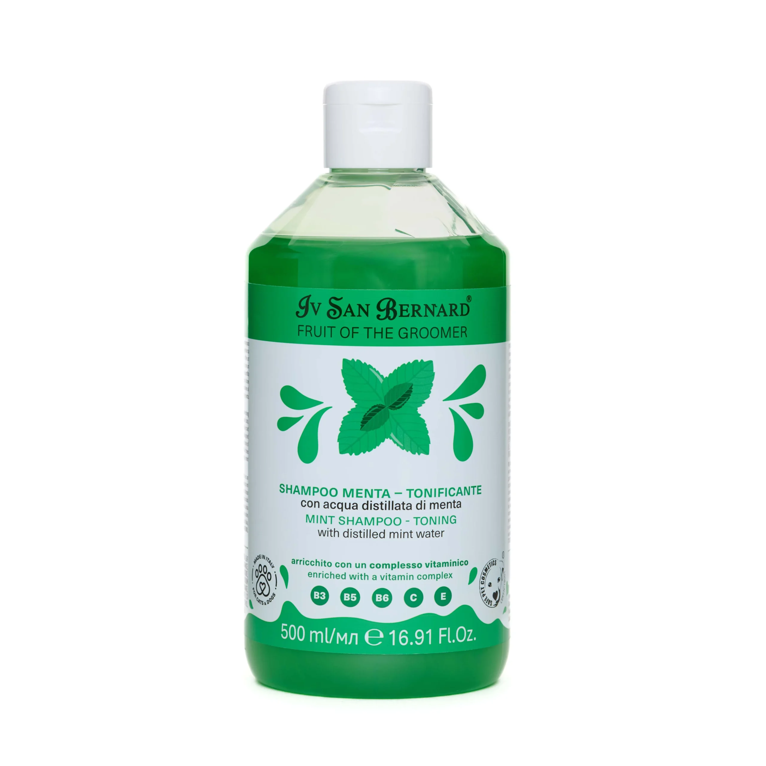 Sampon Iv San Bernard Menta NEW, pentru caini si pisici, 500ml