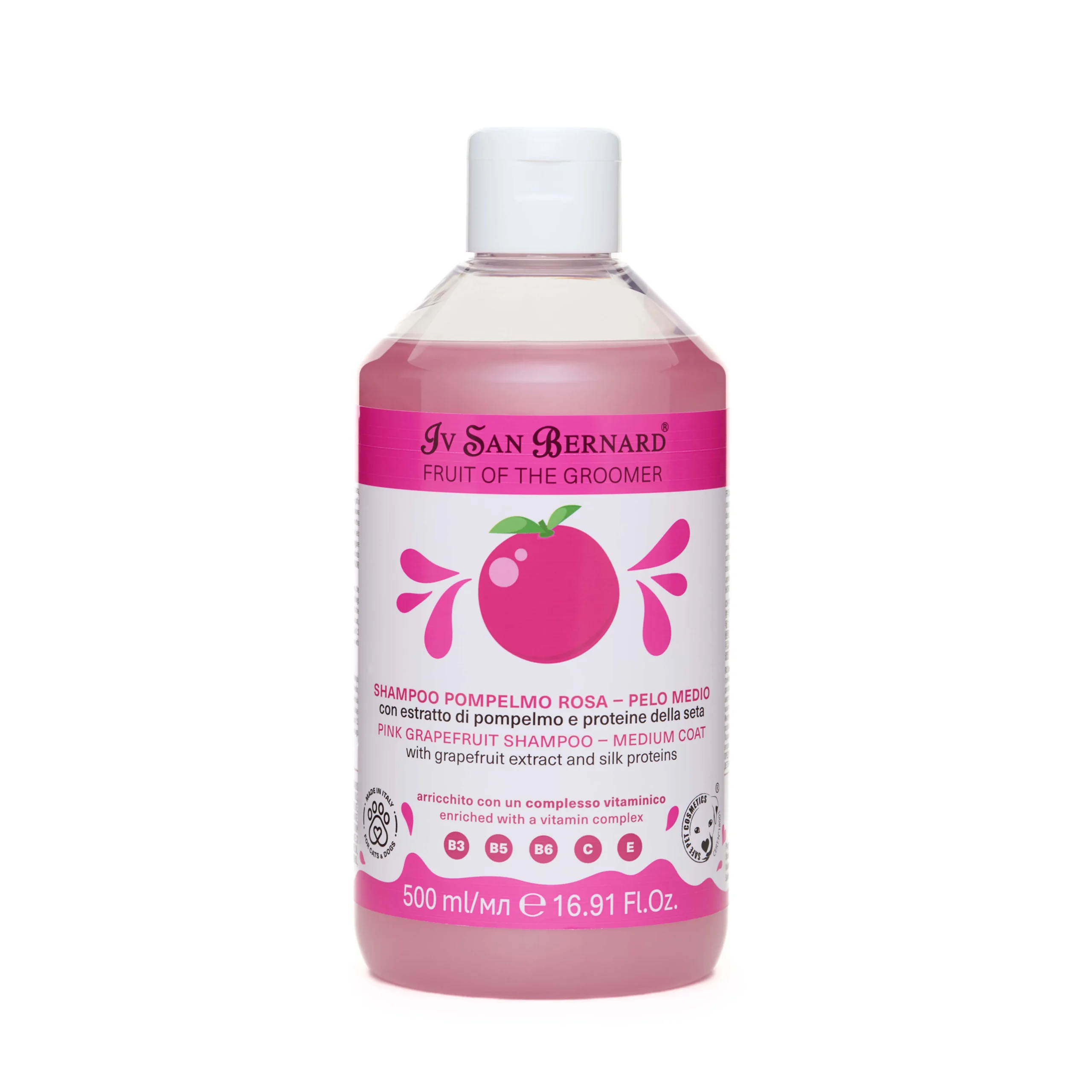 Sampon Iv San Bernard Pink Grapefruit NEW, pentru caini si pisici, 500ml
